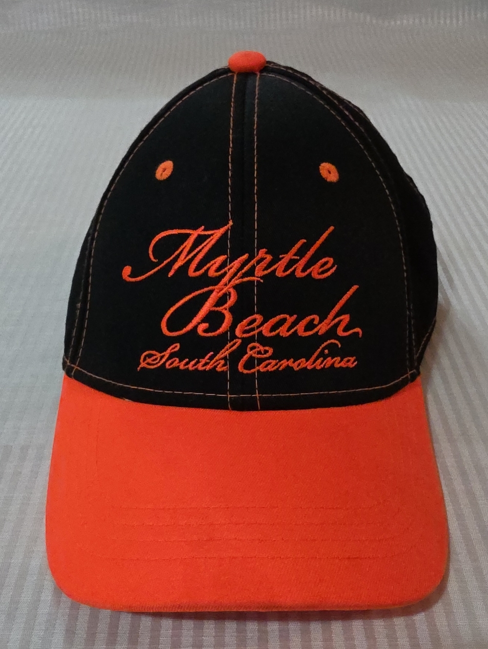 Myrtle Beach South Carolina Black & Orange Baseball Cap